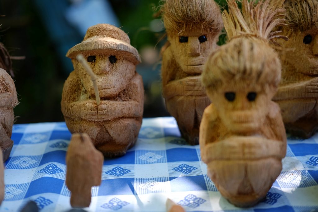 coconut people. more interesting than our first meal on the island